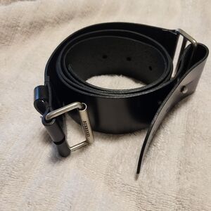 Burberry Black Leather Belt